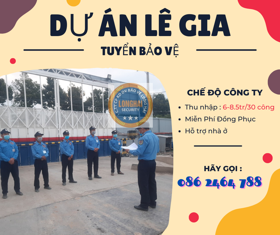 DỰ ÁN LÊ GIA – TX TÂN UYÊN, BÌNH DƯƠNG CA 12 TIẾNG 