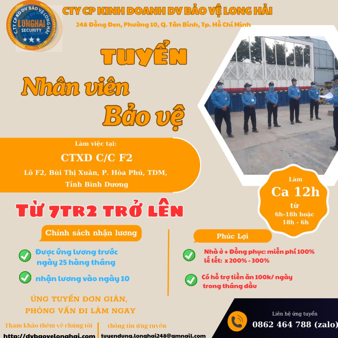 TUYỂN 06 BẢO VỆ CÔNG TRÌNH XÂY DỰNG - THỦ DẦU MỘT