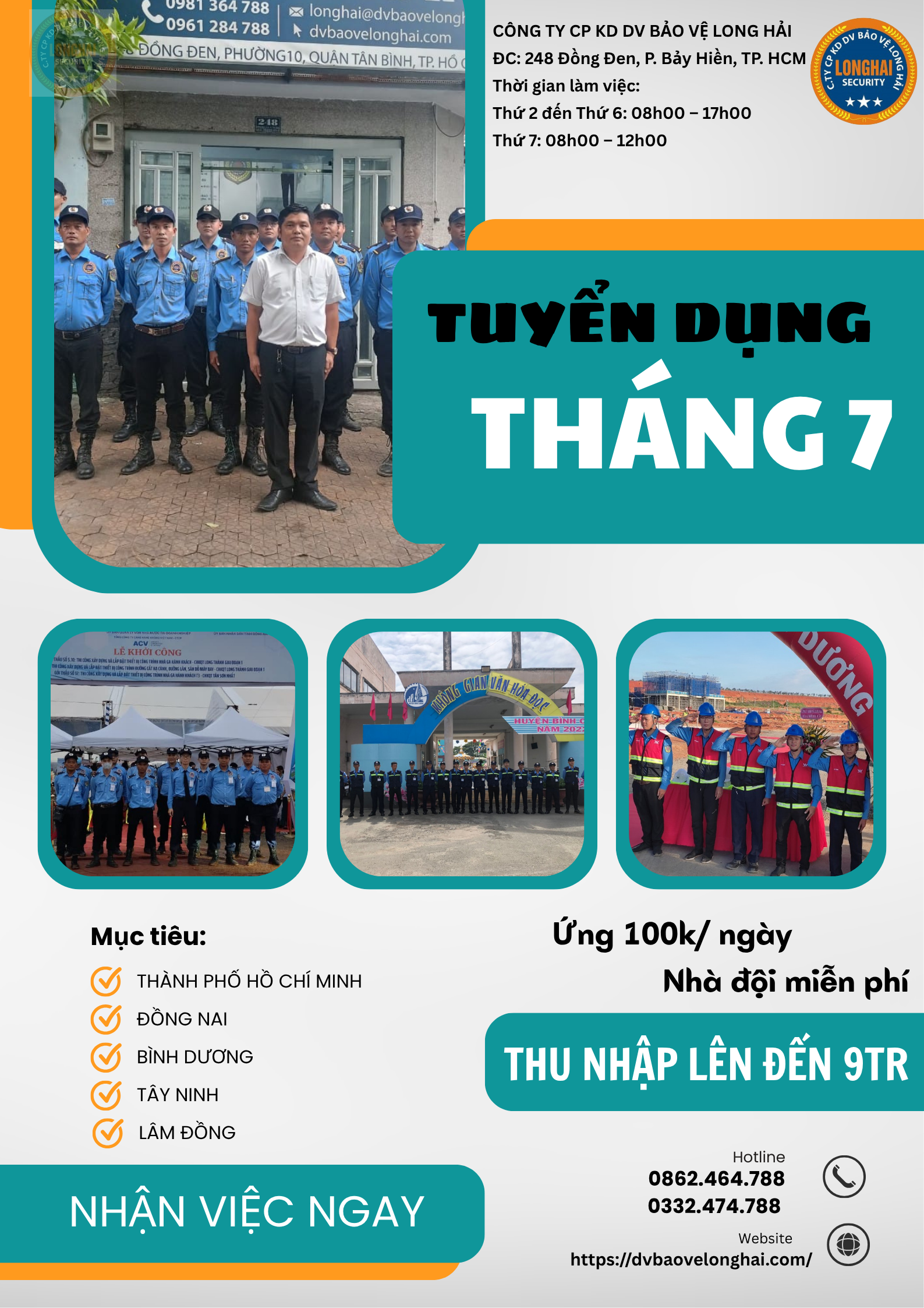 THÔNG TIN TUYỂN DỤNG THÁNG 7