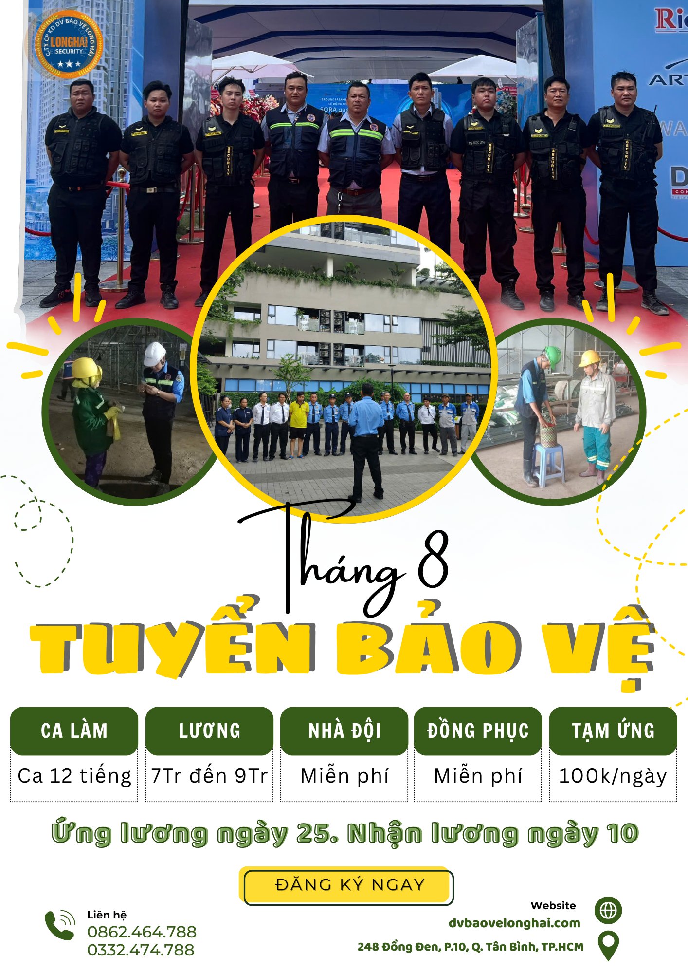THÔNG TIN TUYỂN DỤNG THÁNG 8